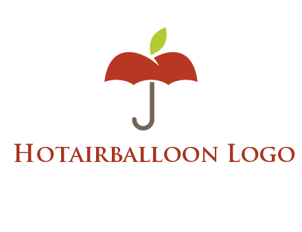 umbrella with an apple top logo