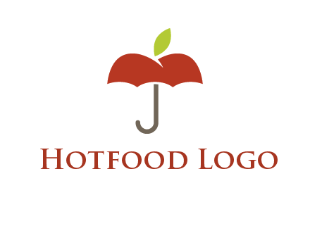 umbrella with an apple top logo
