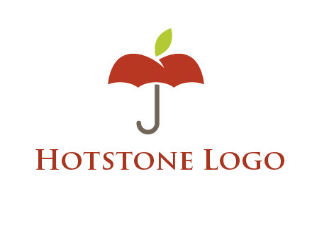 umbrella with an apple top logo
