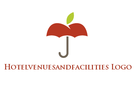 umbrella with an apple top logo