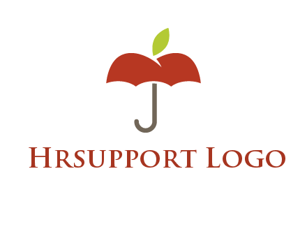 umbrella with an apple top logo