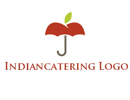 umbrella with an apple top logo