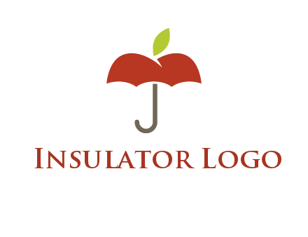 umbrella with an apple top logo