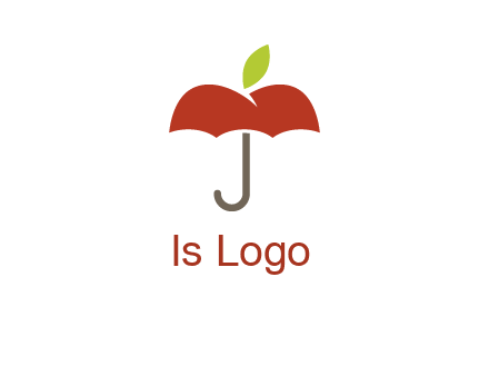 umbrella with an apple top logo