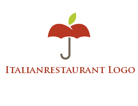 umbrella with an apple top logo