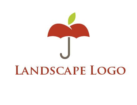 umbrella with an apple top logo