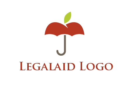 umbrella with an apple top logo