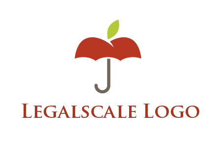 umbrella with an apple top logo