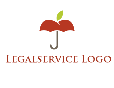 umbrella with an apple top logo