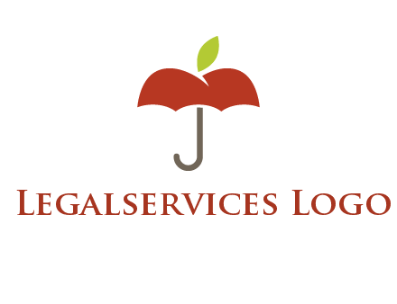 umbrella with an apple top logo