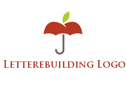 umbrella with an apple top logo
