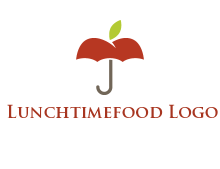 umbrella with an apple top logo