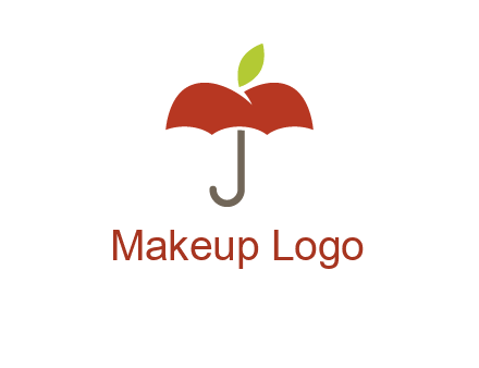 umbrella with an apple top logo