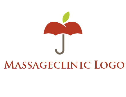umbrella with an apple top logo