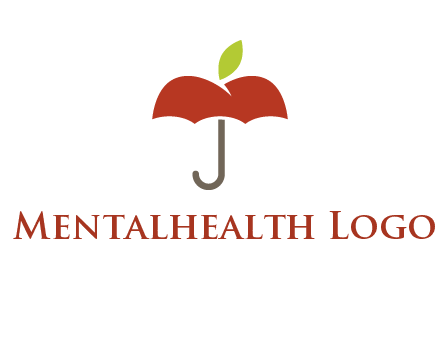 umbrella with an apple top logo