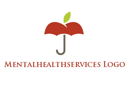 umbrella with an apple top logo