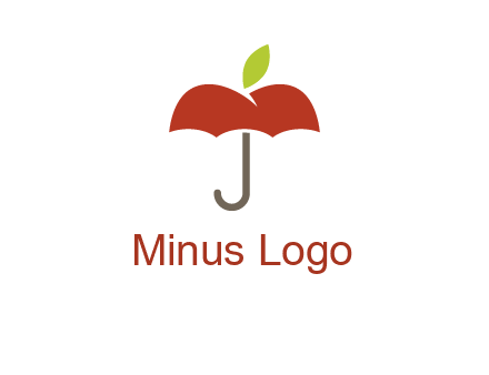 umbrella with an apple top logo
