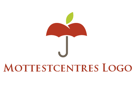 umbrella with an apple top logo