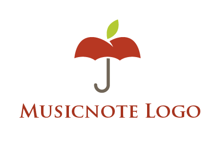 umbrella with an apple top logo