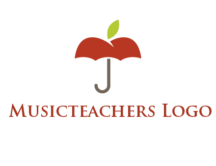 umbrella with an apple top logo