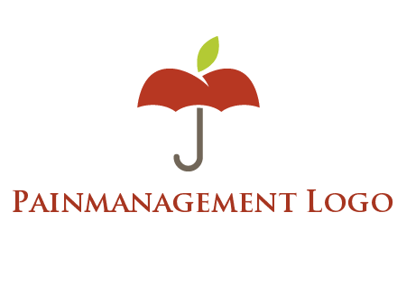 umbrella with an apple top logo