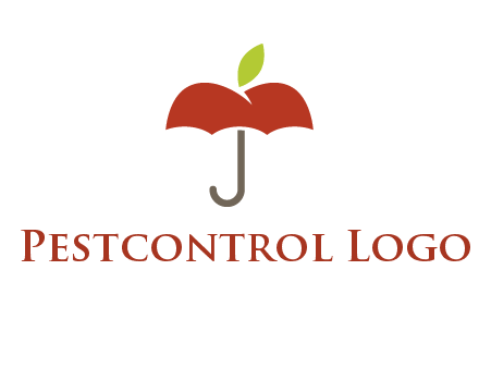 umbrella with an apple top logo