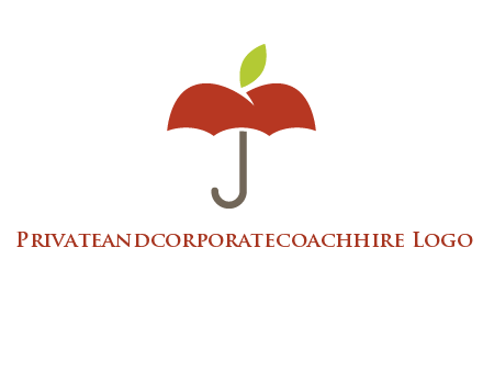 umbrella with an apple top logo