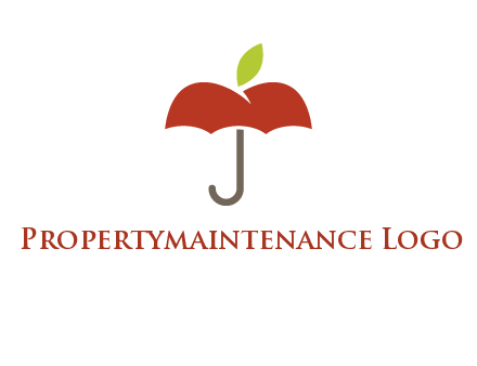 umbrella with an apple top logo