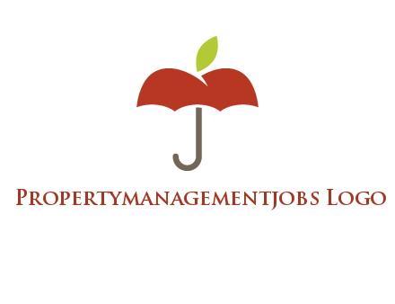 umbrella with an apple top logo