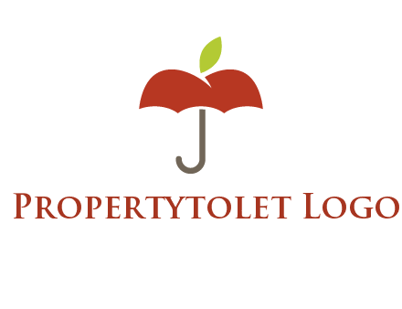 umbrella with an apple top logo