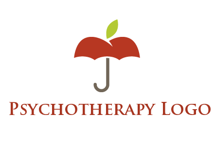umbrella with an apple top logo