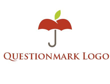 umbrella with an apple top logo
