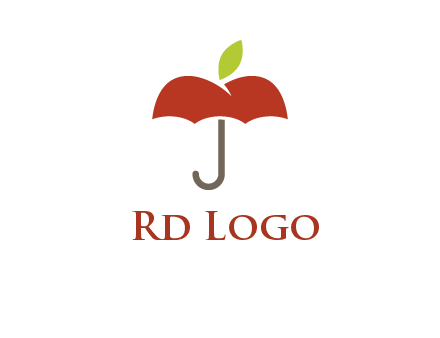 umbrella with an apple top logo
