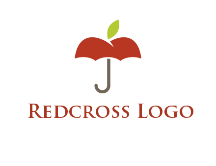 umbrella with an apple top logo