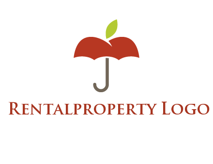 umbrella with an apple top logo