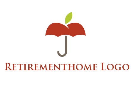 umbrella with an apple top logo