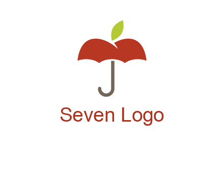 umbrella with an apple top logo