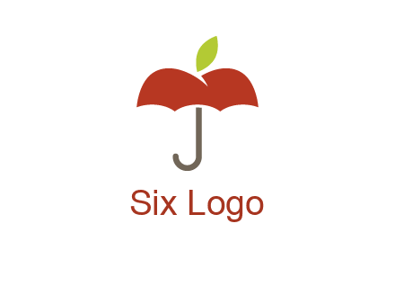 umbrella with an apple top logo