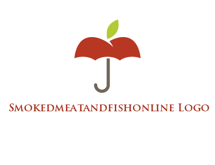 umbrella with an apple top logo