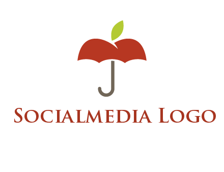 umbrella with an apple top logo