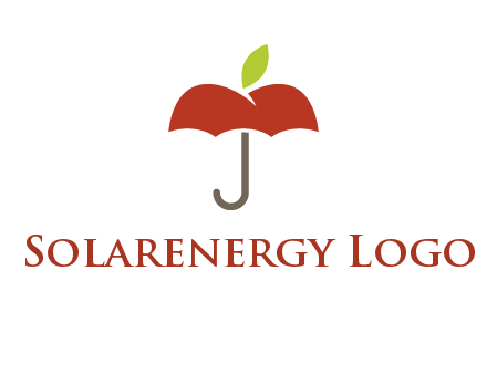 umbrella with an apple top logo
