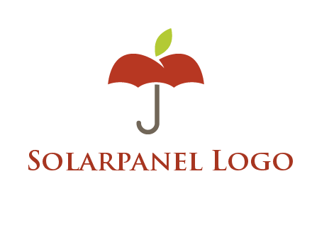 umbrella with an apple top logo
