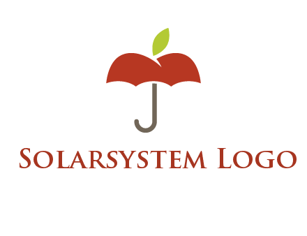 umbrella with an apple top logo