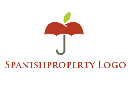 umbrella with an apple top logo