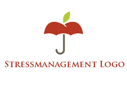 umbrella with an apple top logo