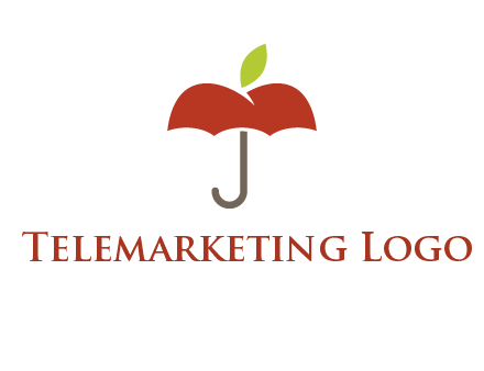 umbrella with an apple top logo