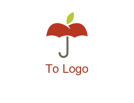 umbrella with an apple top logo