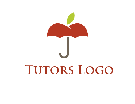 umbrella with an apple top logo
