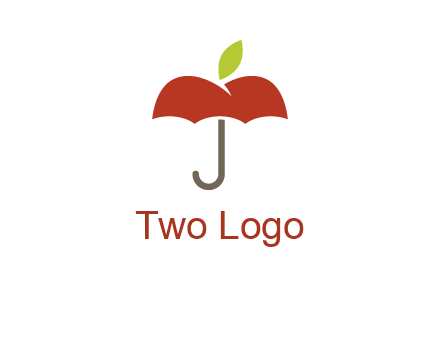 umbrella with an apple top logo