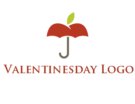 umbrella with an apple top logo